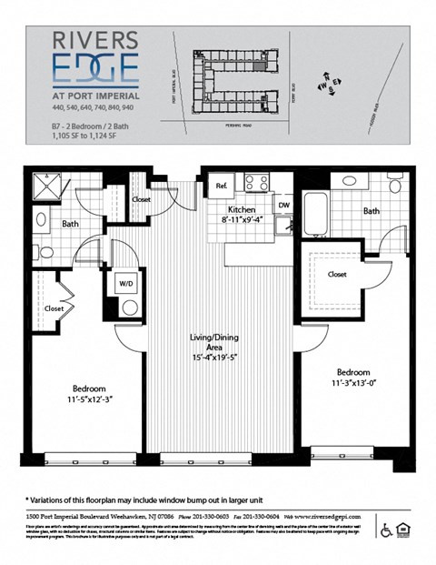 a floor plan of the river edge at port imperial
